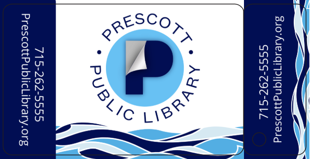 Prescott library card: waves
